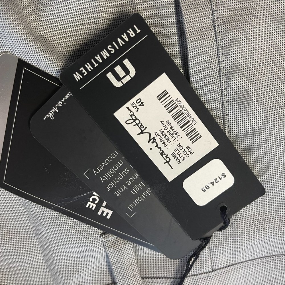 NWT! TravisMathew Men's Parlay Light Grey Pants - Picture 4 of 5